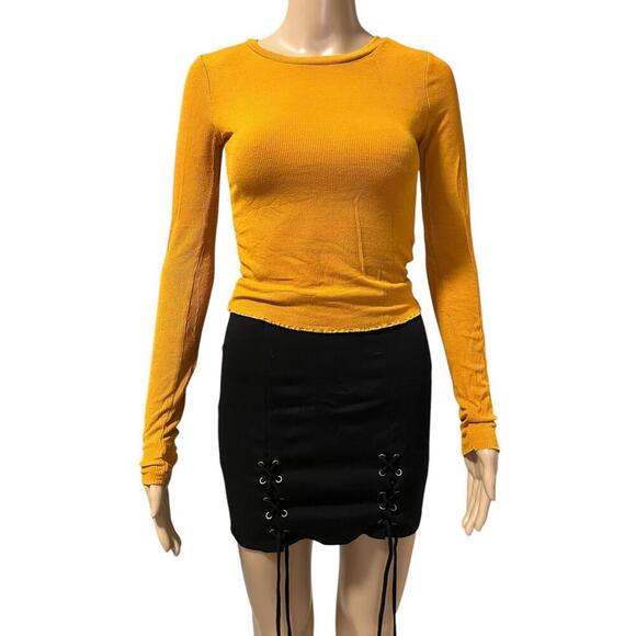Chic Mustard Long Sleeve Top - Picture 1 of 5